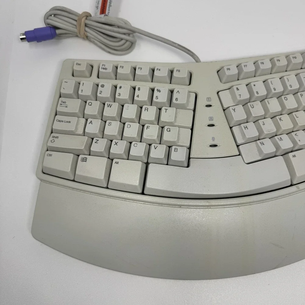 Microsoft KU-0045 X06-19331 Natural Elite Wired‎ PS/2 White Ergonomic Keyboard